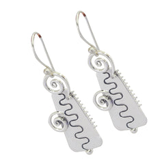 Florencia Silver Whisper thin plain Dangle Earring