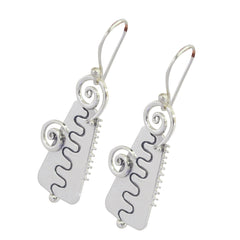 Florencia Silver Whisper thin plain Dangle Earring