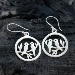Gabriela Silver Slim plain Dangle Earring