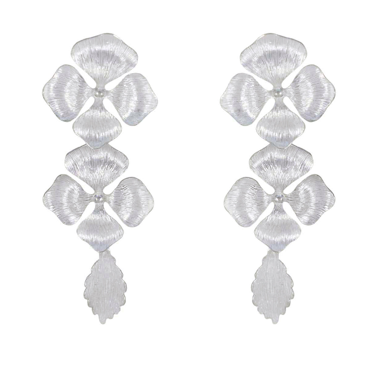 Isabella Silver Chunky plain Stud Earring Plain Gray Stud