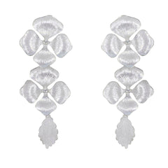 Isabella Silver Chunky plain Stud Earring Plain Gray Stud