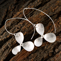 Isadora Silver Edgy plain Dangle Earring