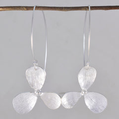 Isadora Silver Edgy plain Dangle Earring