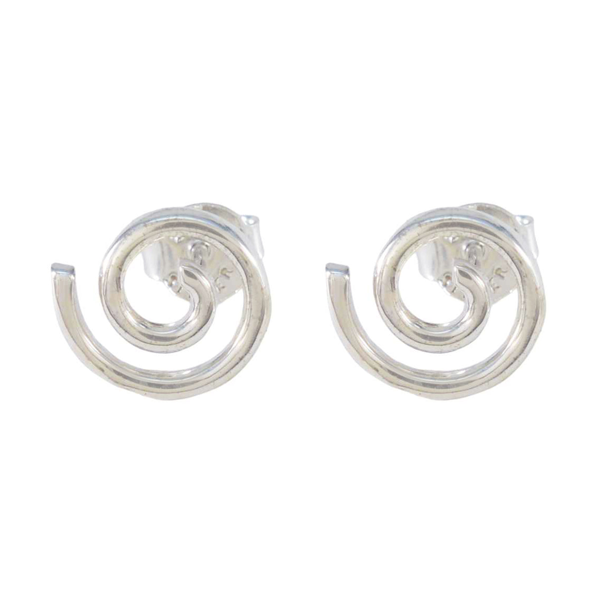 Julieta Silver Elegant plain Stud Earring Plain Gray Stud