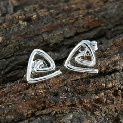 Lorena Silver Elegant plain Stud Earring