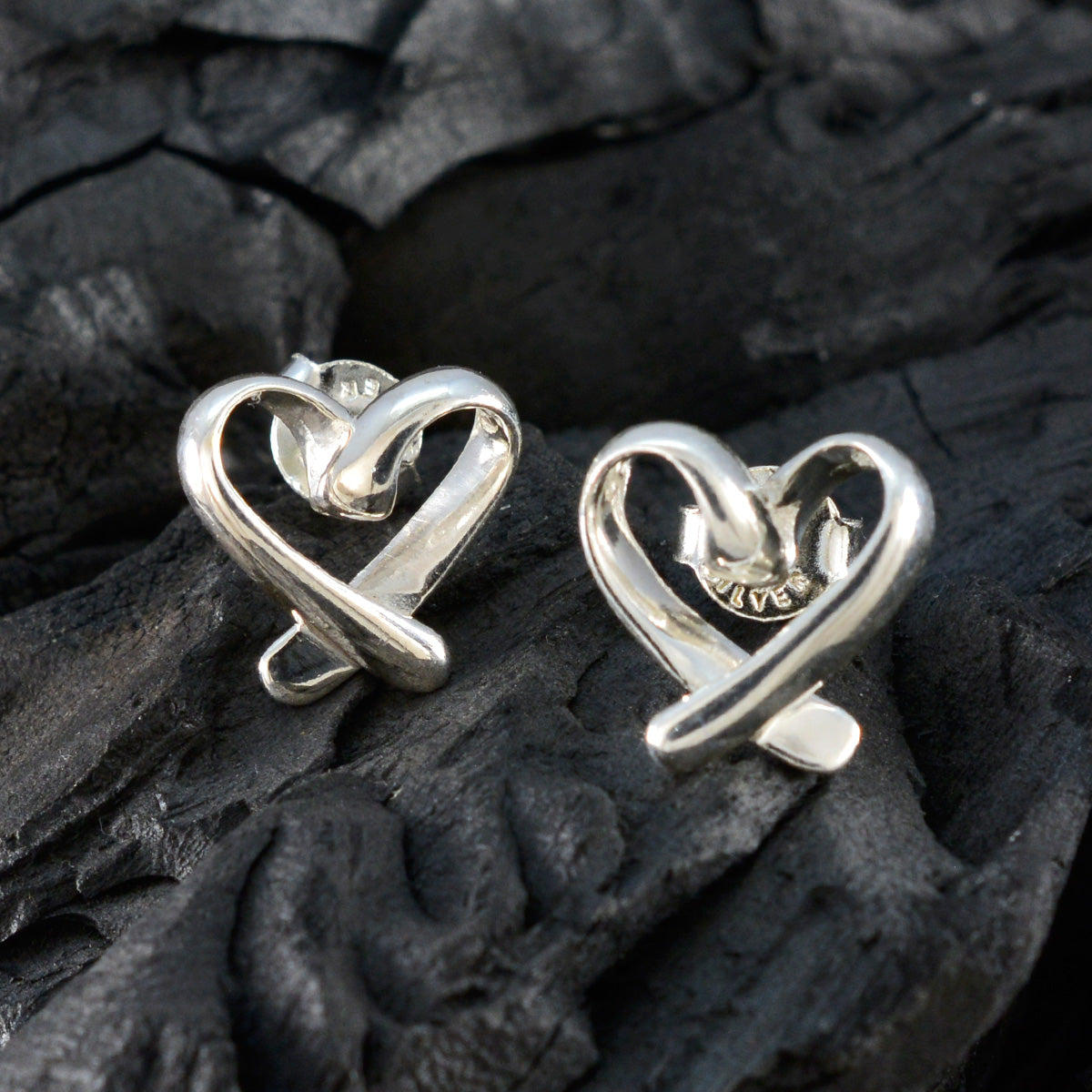 Lucia Silver Delicate plain Stud Earring