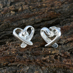 Lucia Silver Delicate plain Stud Earring