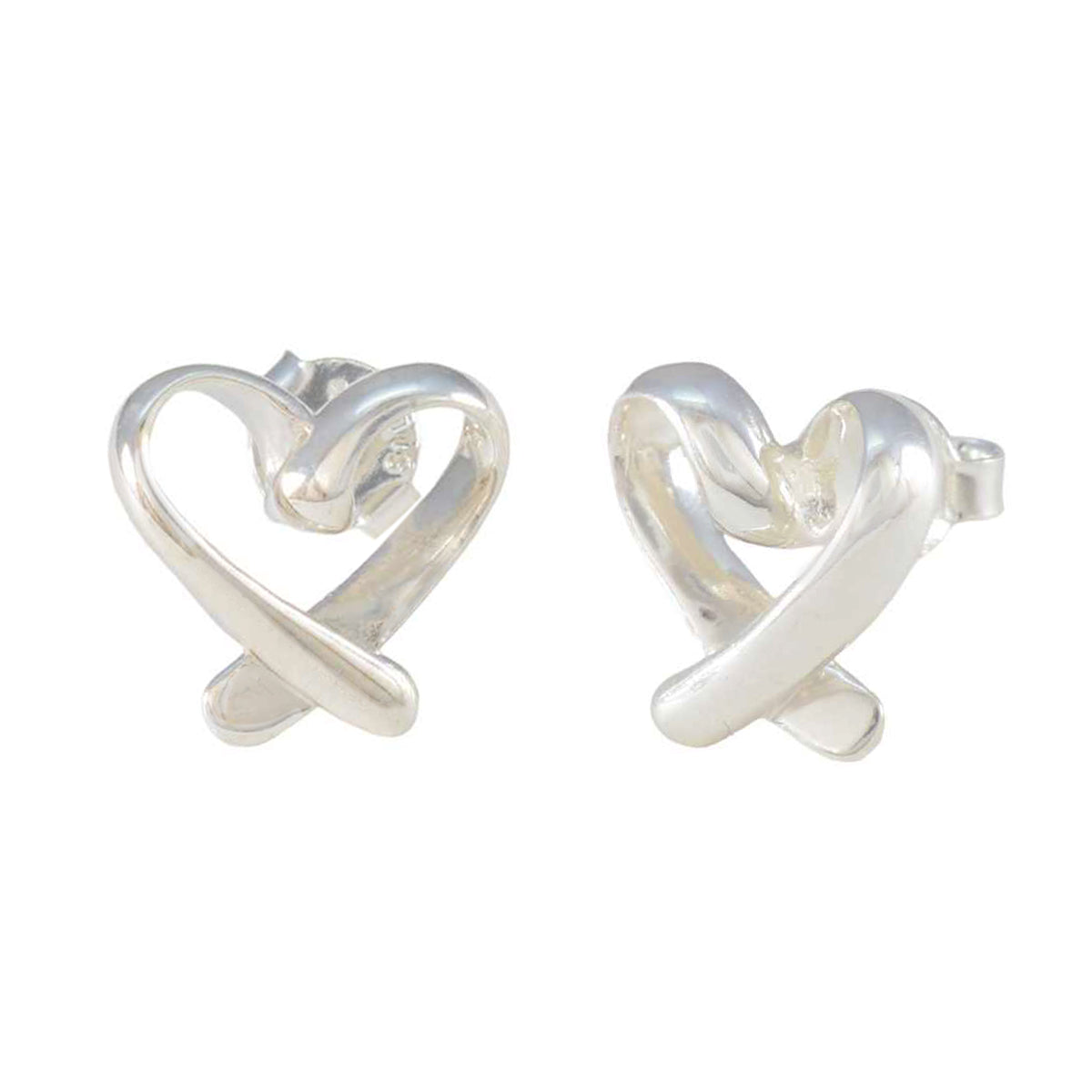 Lucia Silver Delicate plain Stud Earring