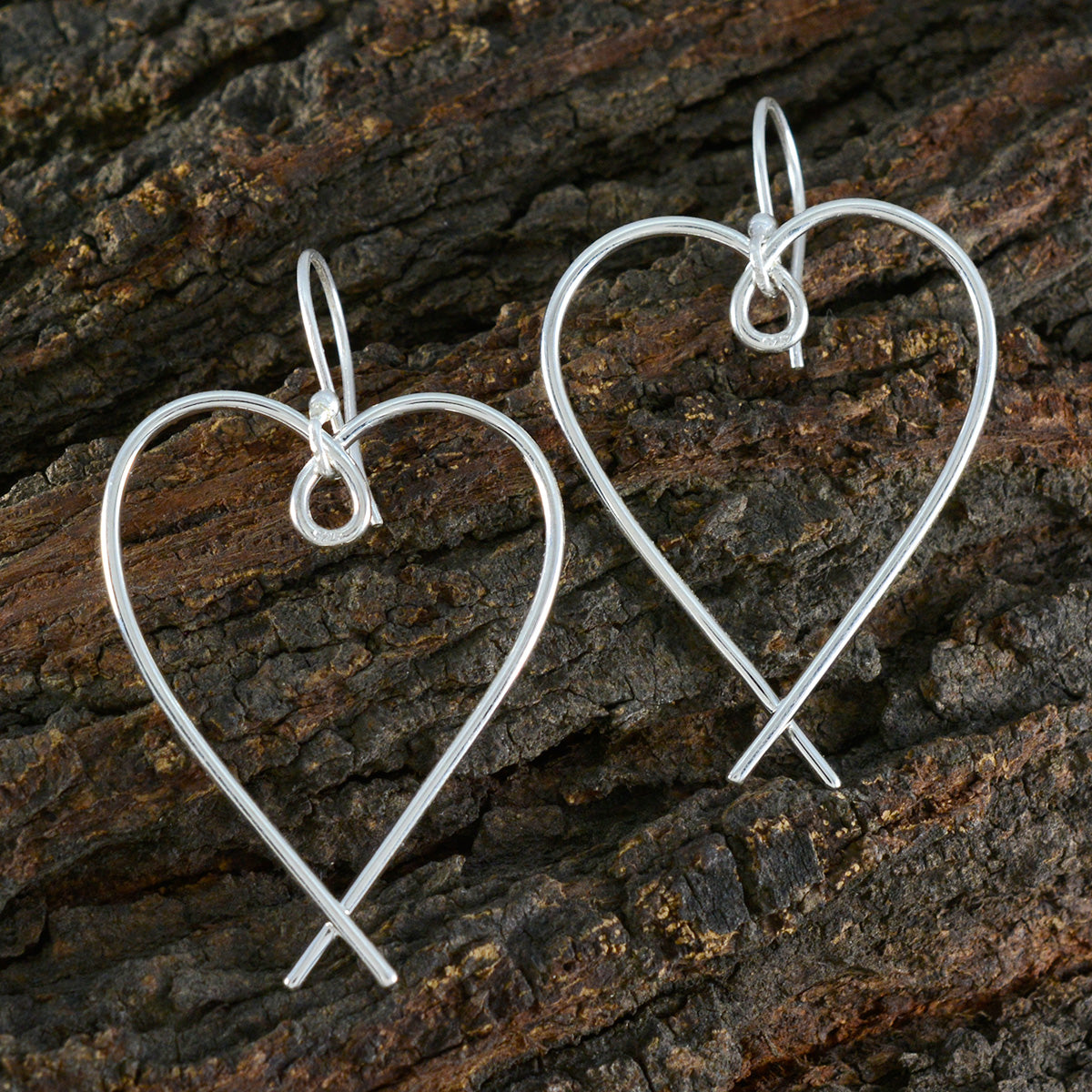 Milagros Silver Dainty plain Dangle Earring