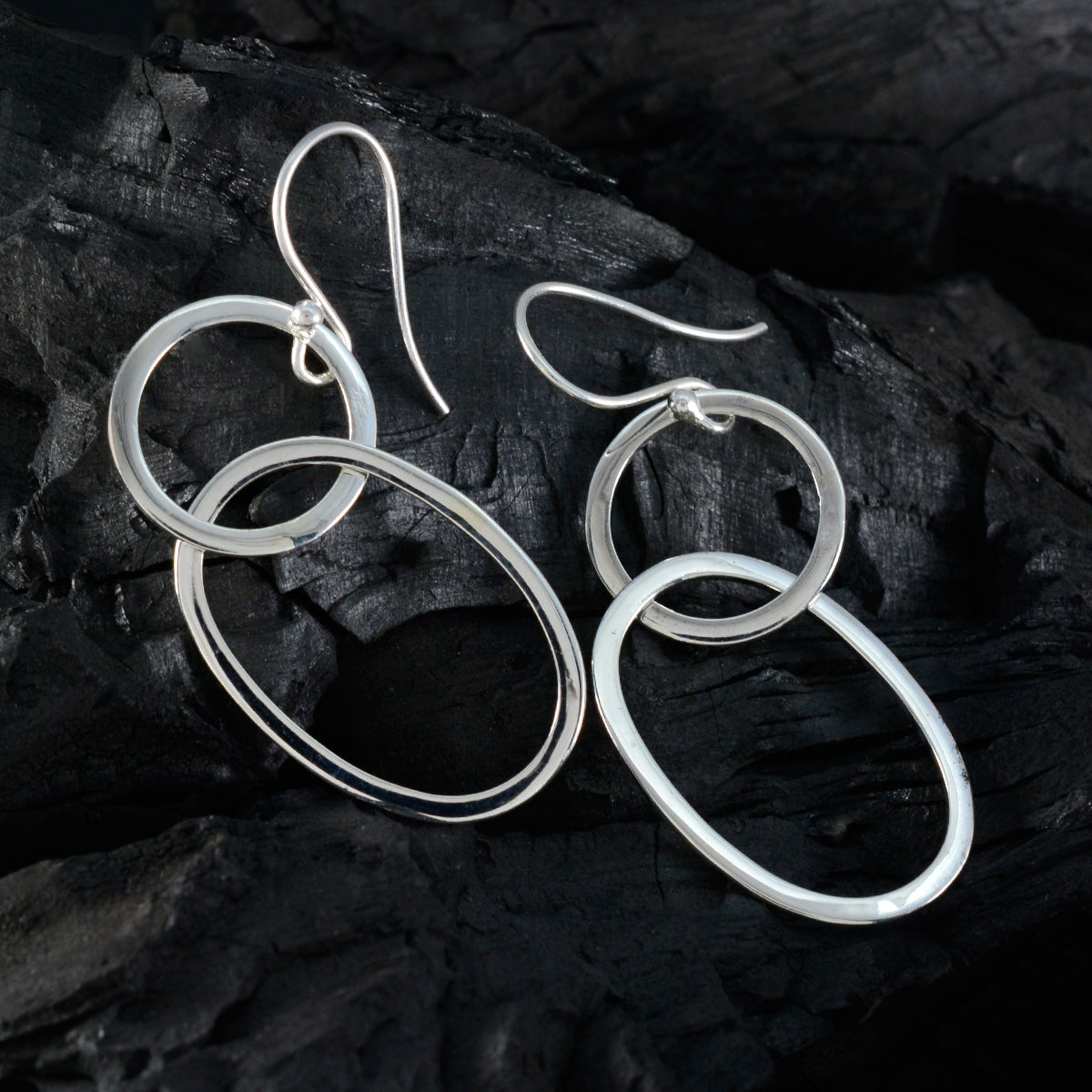 Natalia Silver Whisper thin plain Dangle Earring