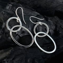 Natalia Silver Whisper thin plain Dangle Earring