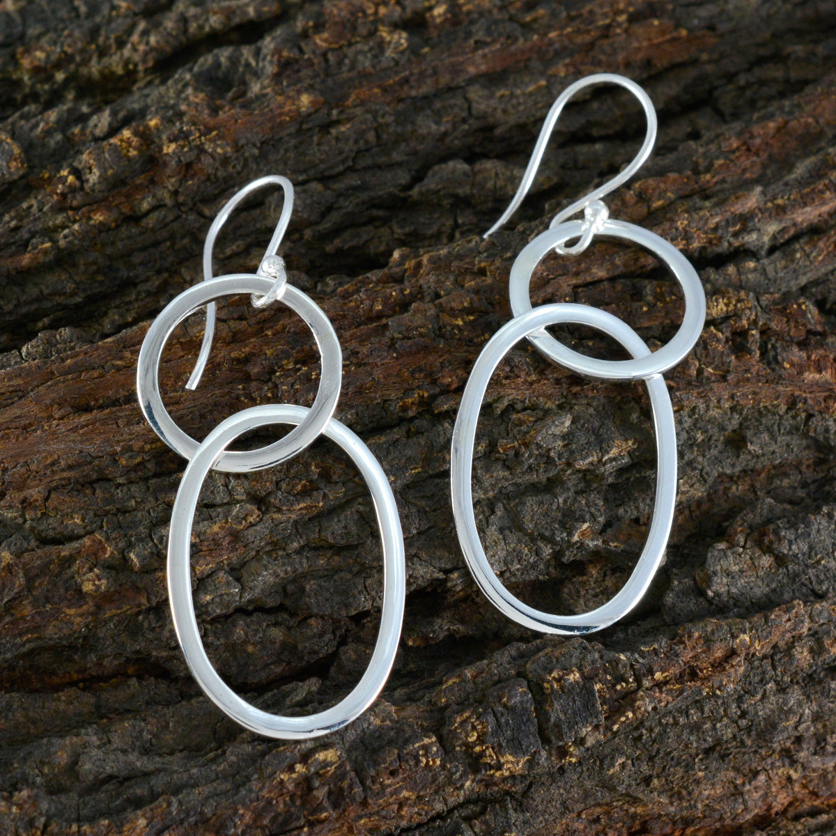 Natalia Silver Whisper thin plain Dangle Earring