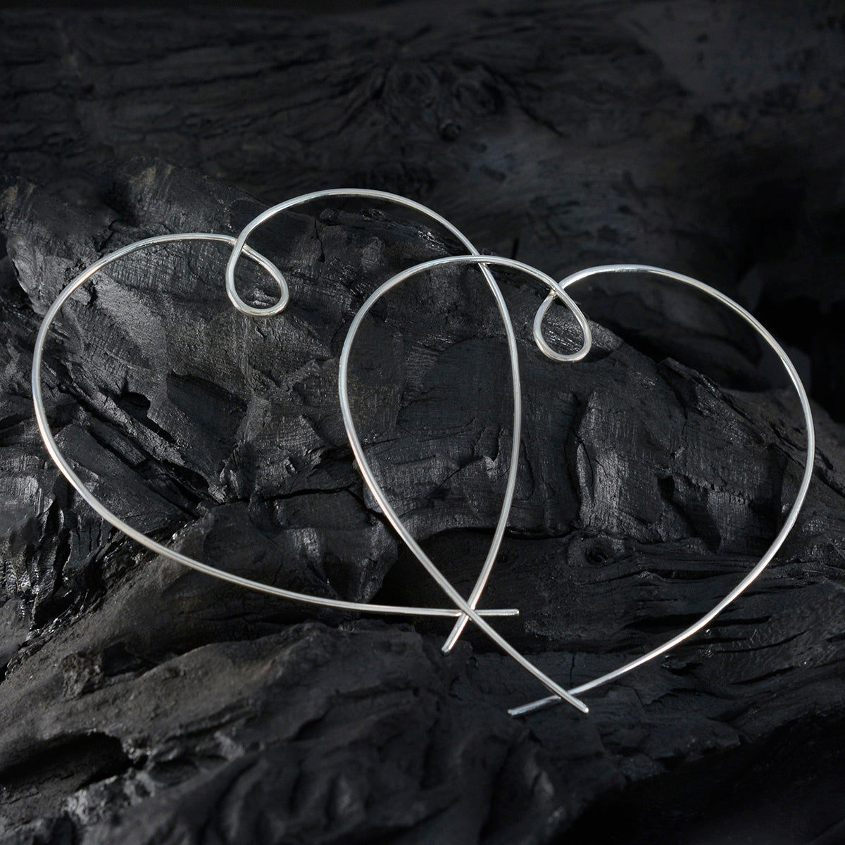 Micaela Silver Dainty plain Dangle Earring