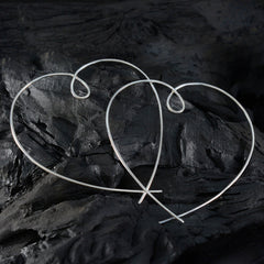 Micaela Silver Dainty plain Dangle Earring