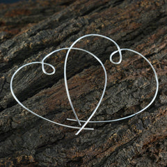 Micaela Silver Dainty plain Dangle Earring
