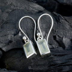 Mathilde Green Dainty Solitaire Dangle Earring
