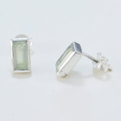 Harper Green Delicate Solitaire Stud Earring