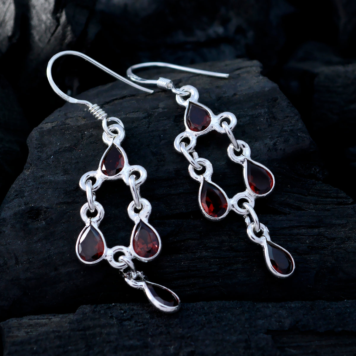 Charlotte Red Delicate multiple Dangle Earring