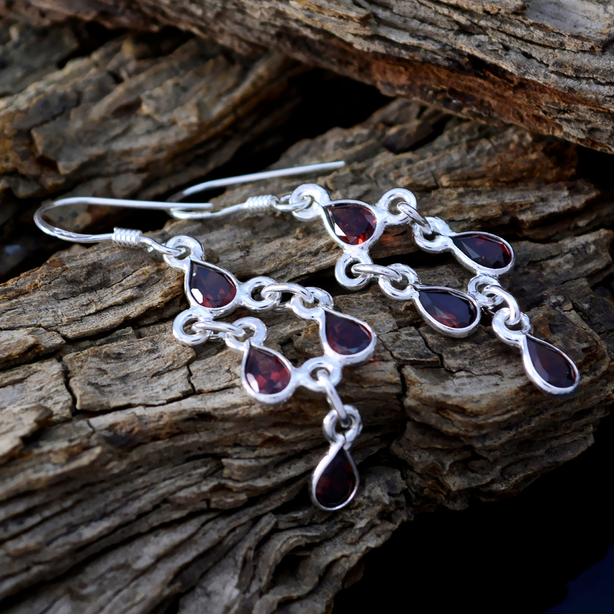 Charlotte Red Delicate multiple Dangle Earring
