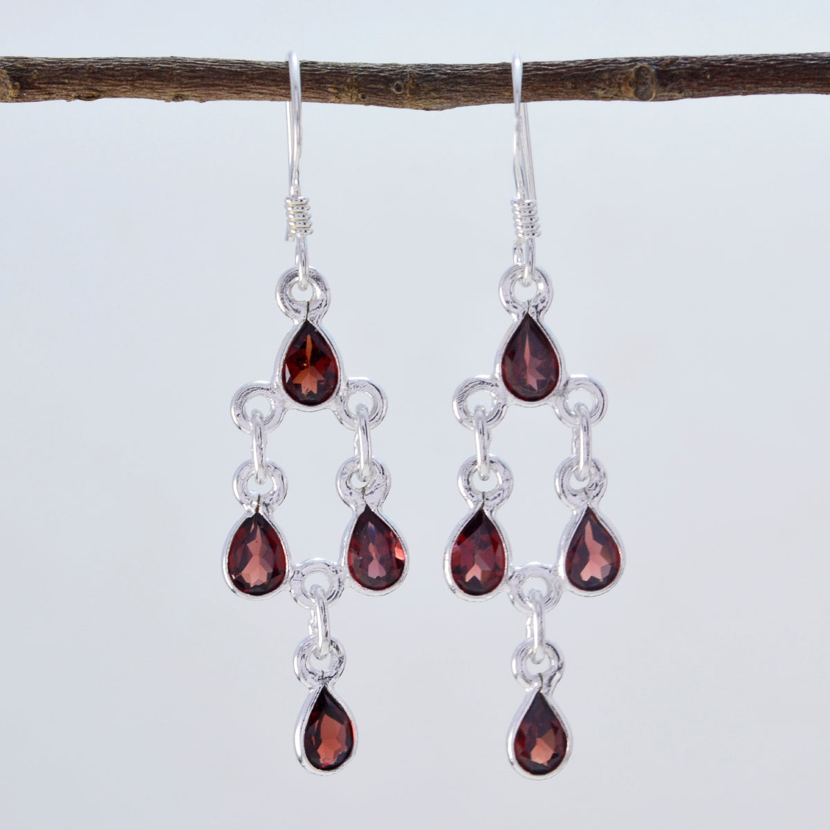 Charlotte Red Delicate multiple Dangle Earring
