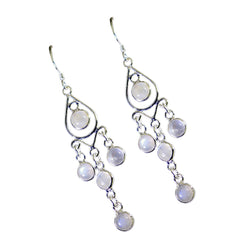Jiwoo White Dainty multiple Dangle Earring