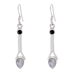 Freya White Delicate multiple Dangle Earring Rainbow Moonstone White Dangle