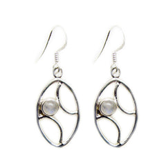 Antonia White Dainty multiple Dangle Earring Rainbow Moonstone White Dangle