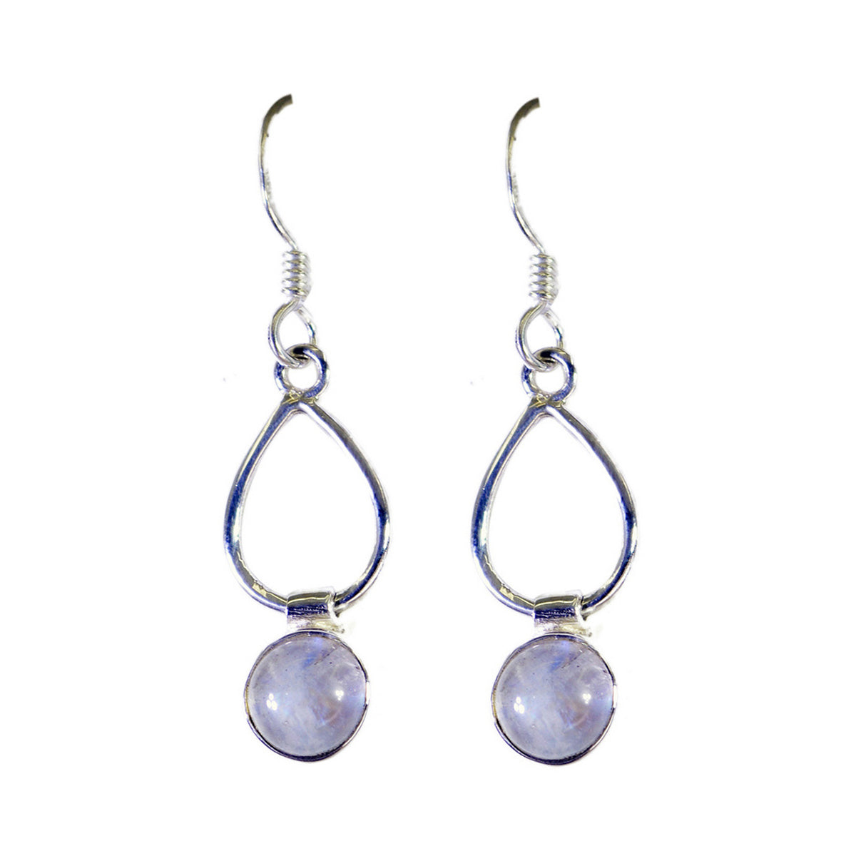 Carla White Delicate multiple Dangle Earring Rainbow Moonstone White Dangle