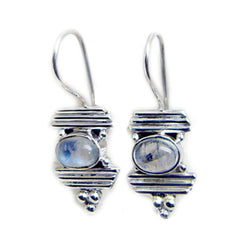 Carolina White Dainty multiple Dangle Earring Rainbow Moonstone White Dangle