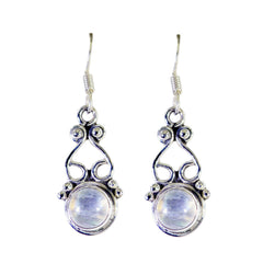 Cecilia White Delicate multiple Dangle Earring Rainbow Moonstone White Dangle