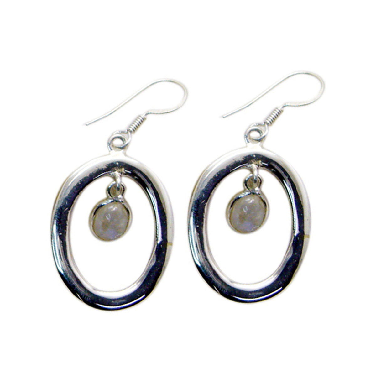 Clara White Delicate multiple Dangle Earring Rainbow Moonstone White Dangle