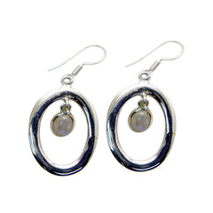 Clara White Delicate multiple Dangle Earring Rainbow Moonstone White Dangle