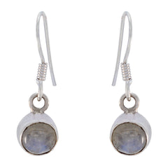 Gabriela White Minimalist multiple Dangle Earring Rainbow Moonstone White Dangle