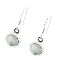 Joaquina White Delicate Solitaire Dangle Earring