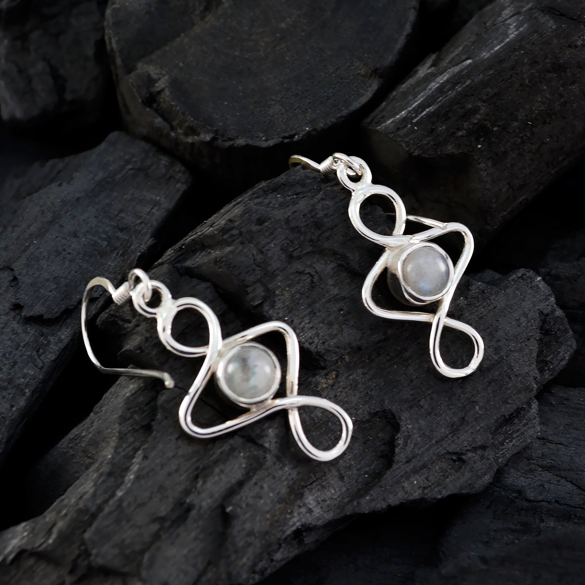 Emily White Delicate Solitaire Dangle Earring