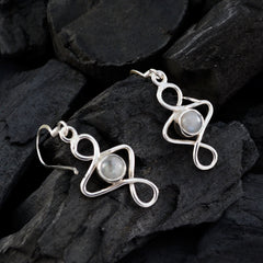Emily White Delicate Solitaire Dangle Earring