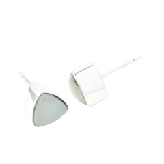 Lucia White Elegant Solitaire Stud Earring