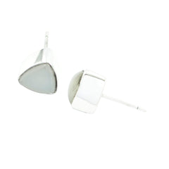 Lucia White Elegant Solitaire Stud Earring