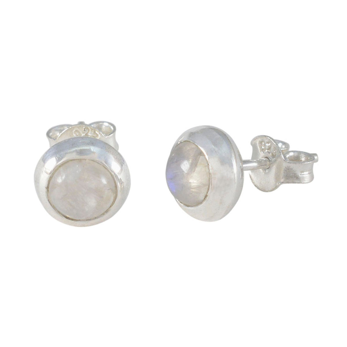 Ella White Delicate Solitaire Stud Earring