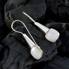 Micaela White Featherlight Solitaire Dangle Earring