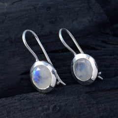 Camila White Delicate Solitaire Dangle Earring