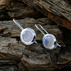 Camila White Delicate Solitaire Dangle Earring
