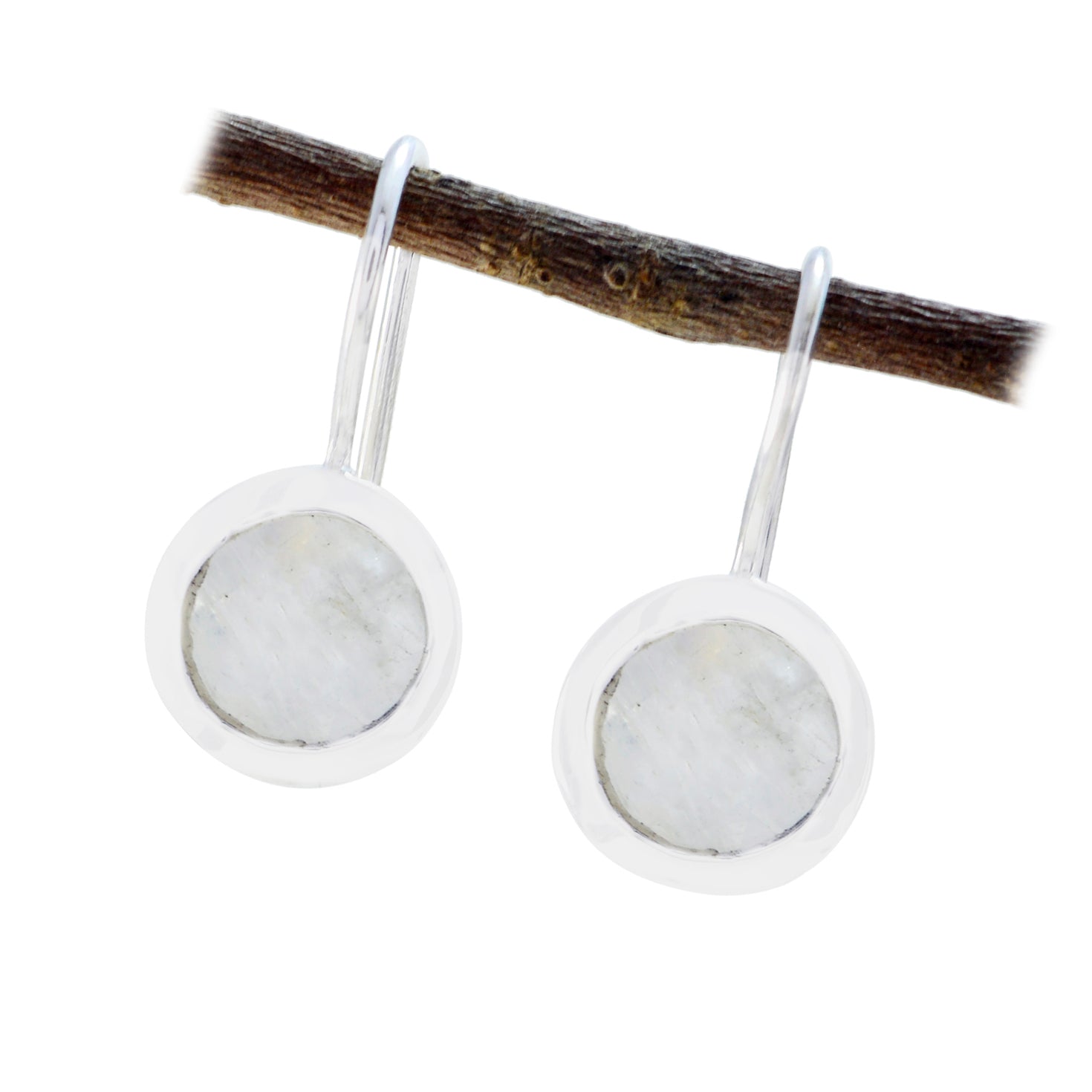 Camila White Delicate Solitaire Dangle Earring