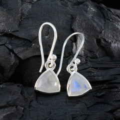 Ava White Dainty Solitaire Dangle Earring