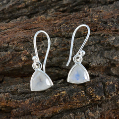 Ava White Dainty Solitaire Dangle Earring
