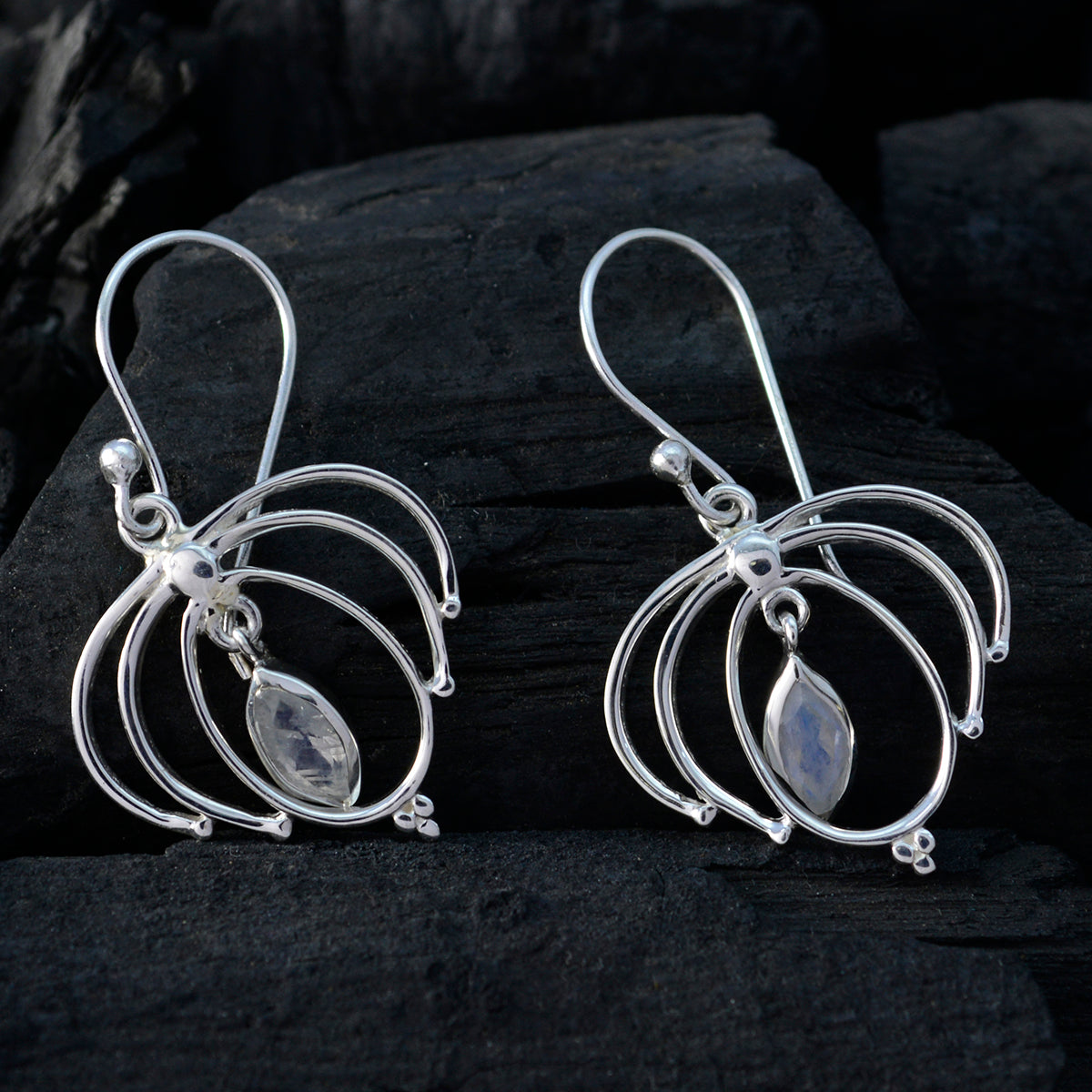 Pilar White Featherlight Solitaire Dangle Earring