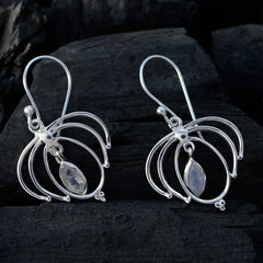 Pilar White Featherlight Solitaire Dangle Earring