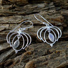 Pilar White Featherlight Solitaire Dangle Earring