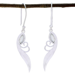 Aaliyah White Delicate Solitaire Dangle Earring Rainbow Moonstone White Dangle