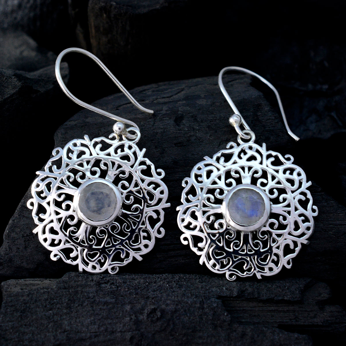 Mila White Tiny Solitaire Dangle Earring
